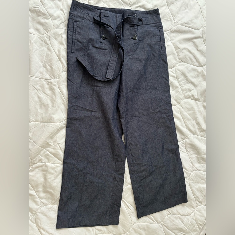 Dark Grey Sailor Wide Leg Casual Dress Pants